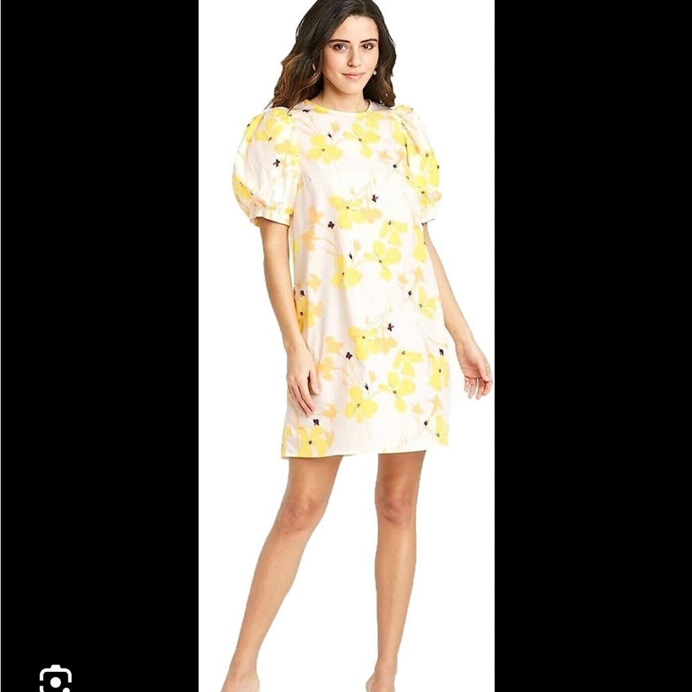 A New Day floral puff sleeve dress